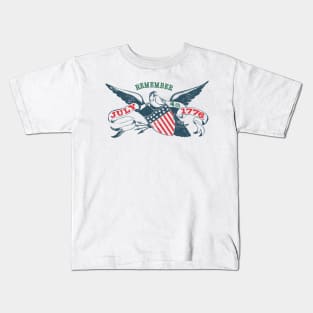 July 4th 1776 United States of America Kids T-Shirt